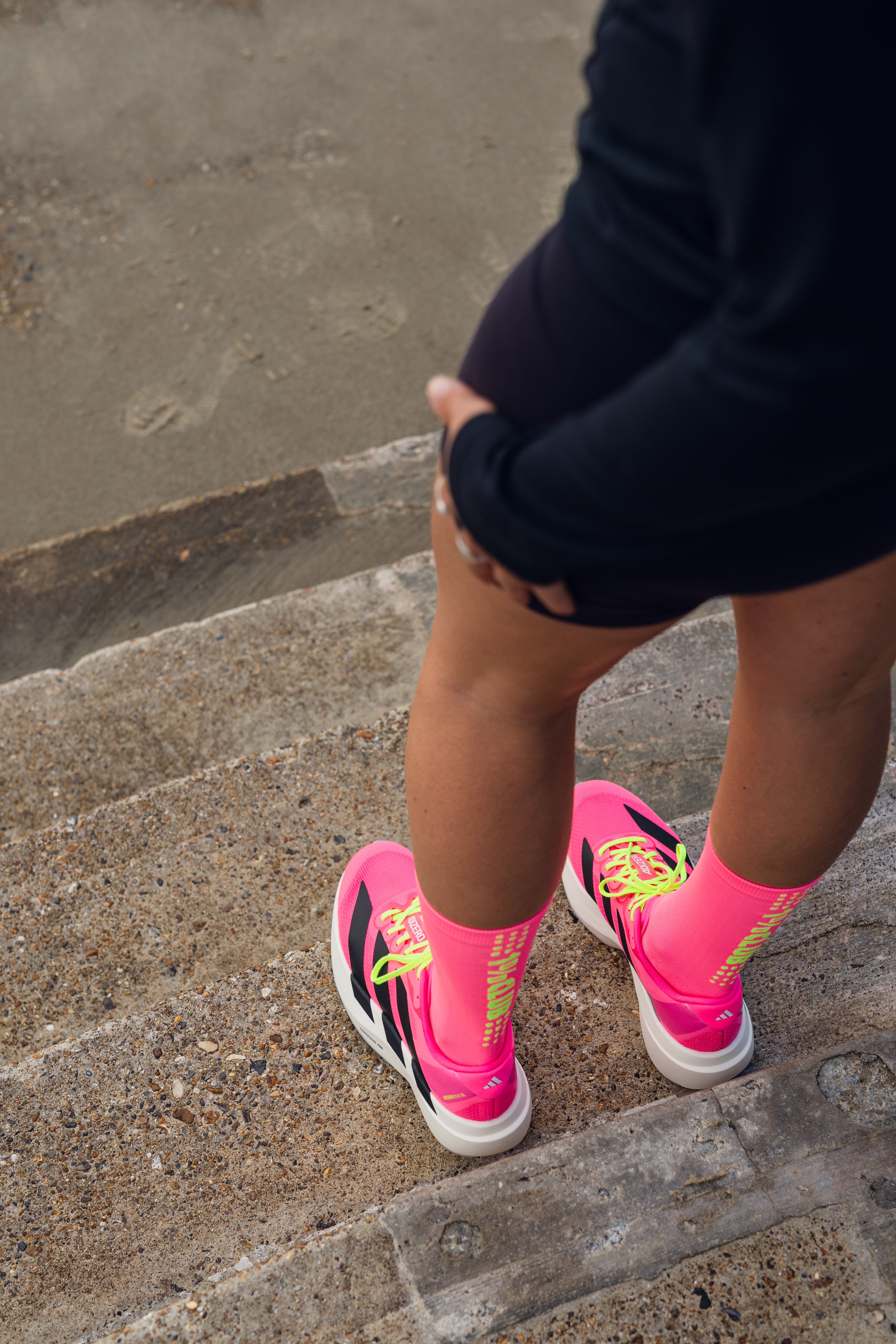 1% Club Marathon Socks - Pink